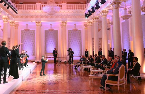 A concert ahead of an informal lunch for the heads of BRICS delegations held as part of the 16th BRICS summit in Kazan. Location: Russia, Republic of Tatarstan, Kazan. Author: Alexandr Kryazhev. 16th BRICS Summit. Informal lunch for the heads of BRICS delegations