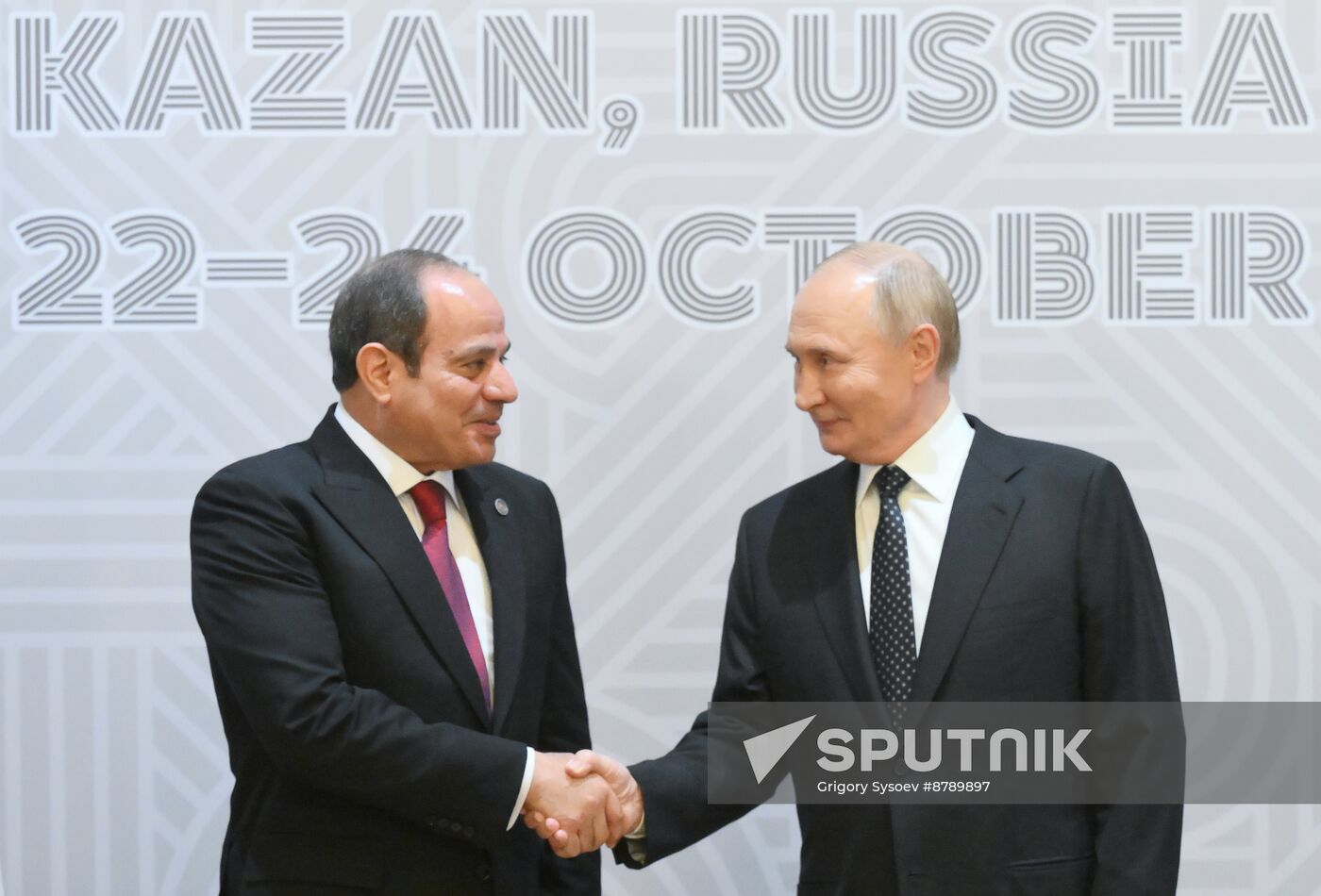 16th BRICS Summit. Russian President Vladimir Putin meets with Egyptian President Abdel Fattah El-Sisi