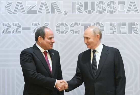 16th BRICS Summit. Russian President Vladimir Putin meets with Egyptian President Abdel Fattah El-Sisi