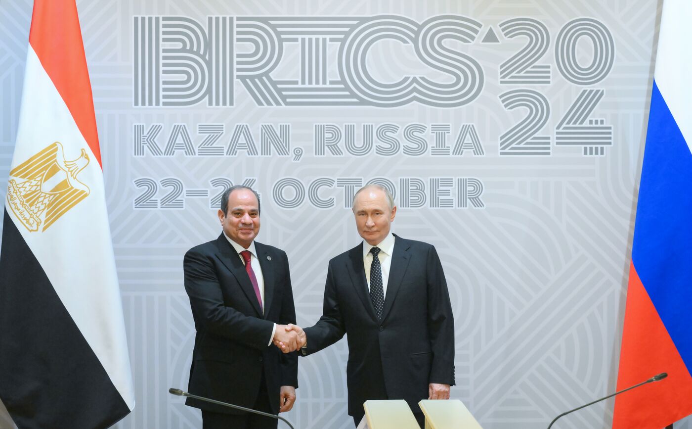 16th BRICS Summit. Russian President Vladimir Putin meets with Egyptian President Abdel Fattah El-Sisi