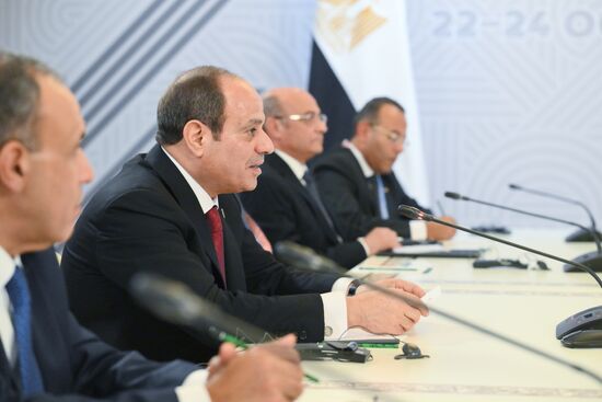 16th BRICS Summit. Russian President Vladimir Putin meets with Egyptian President Abdel Fattah El-Sisi