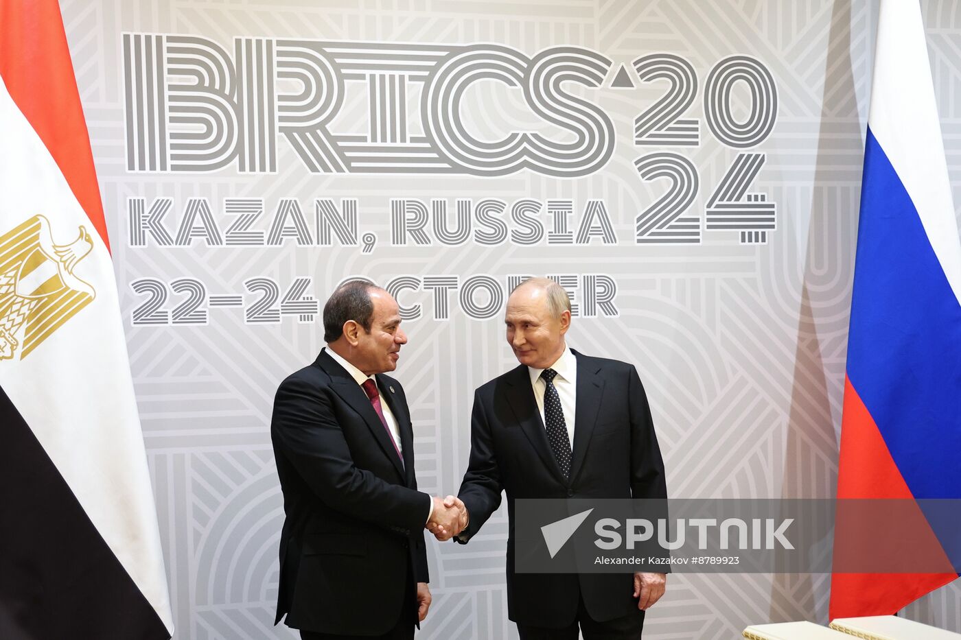 16th BRICS Summit. Russian President Vladimir Putin meets with Egyptian President Abdel Fattah El-Sisi