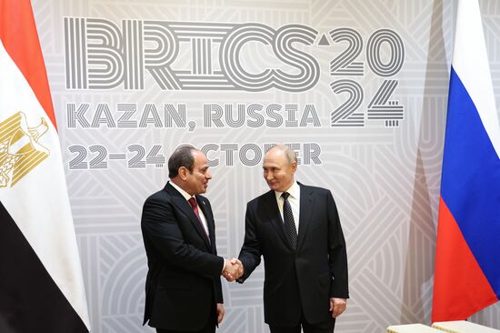 16th BRICS Summit. Russian President Vladimir Putin meets with Egyptian President Abdel Fattah El-Sisi