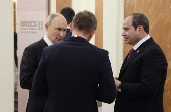 16th BRICS Summit. Russian President Vladimir Putin meets with Egyptian President Abdel Fattah El-Sisi