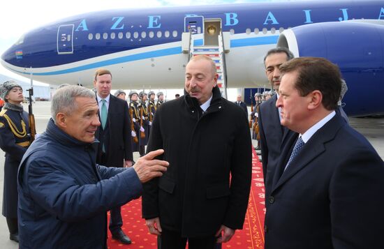 16th BRICS summit. President of Azerbaijan Ilham Aliyev arrives in Kazan