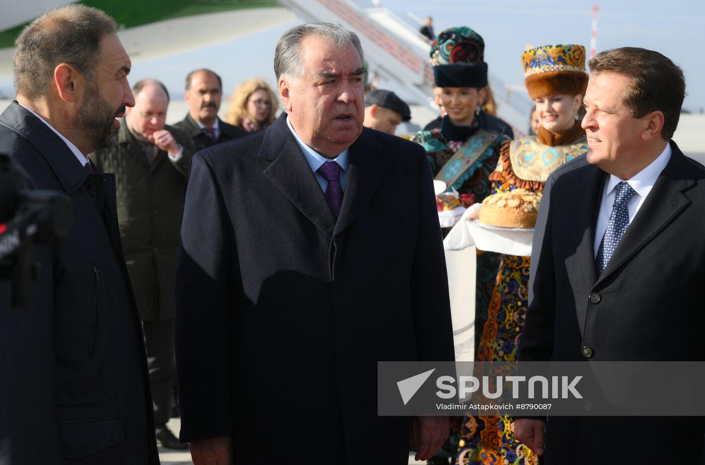 16th BRICS summit. President of Tajikistan Emomali Rahmon arrives in Kazan