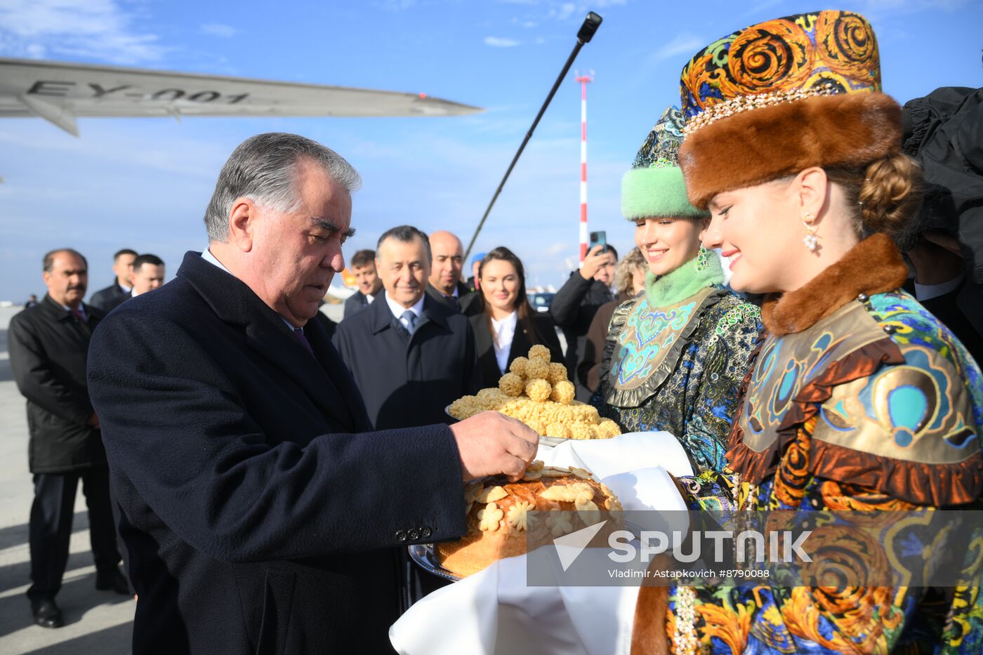 16th BRICS summit. President of Tajikistan Emomali Rahmon arrives in Kazan