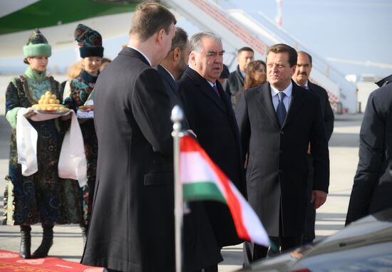 16th BRICS summit. President of Tajikistan Emomali Rahmon arrives in Kazan