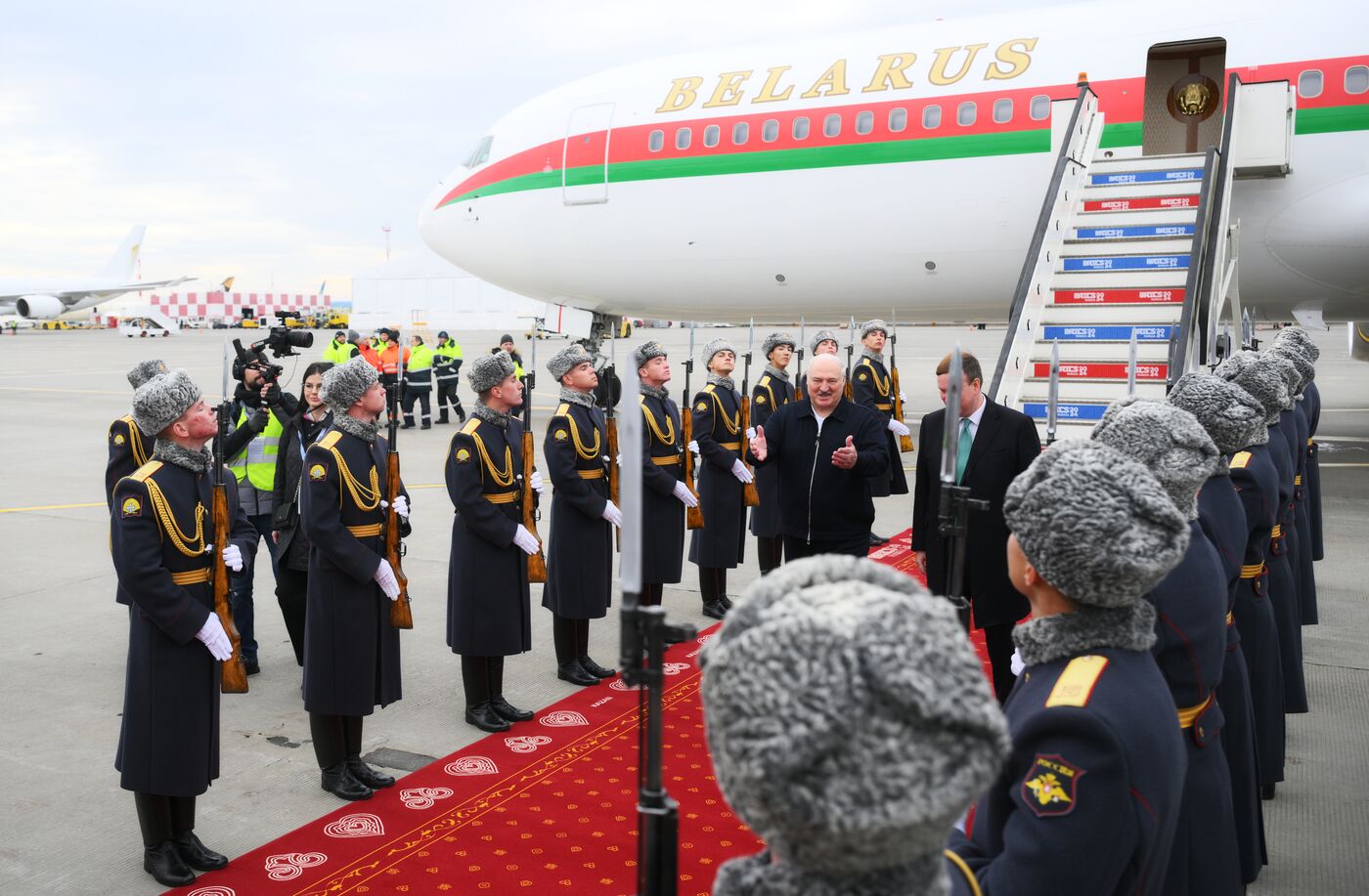 16th BRICS summit. President of Belarus Alexander Lukashenko arrives in Kazan