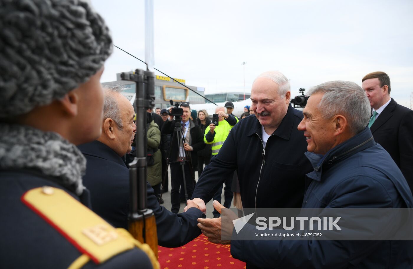 16th BRICS summit. President of Belarus Alexander Lukashenko arrives in Kazan