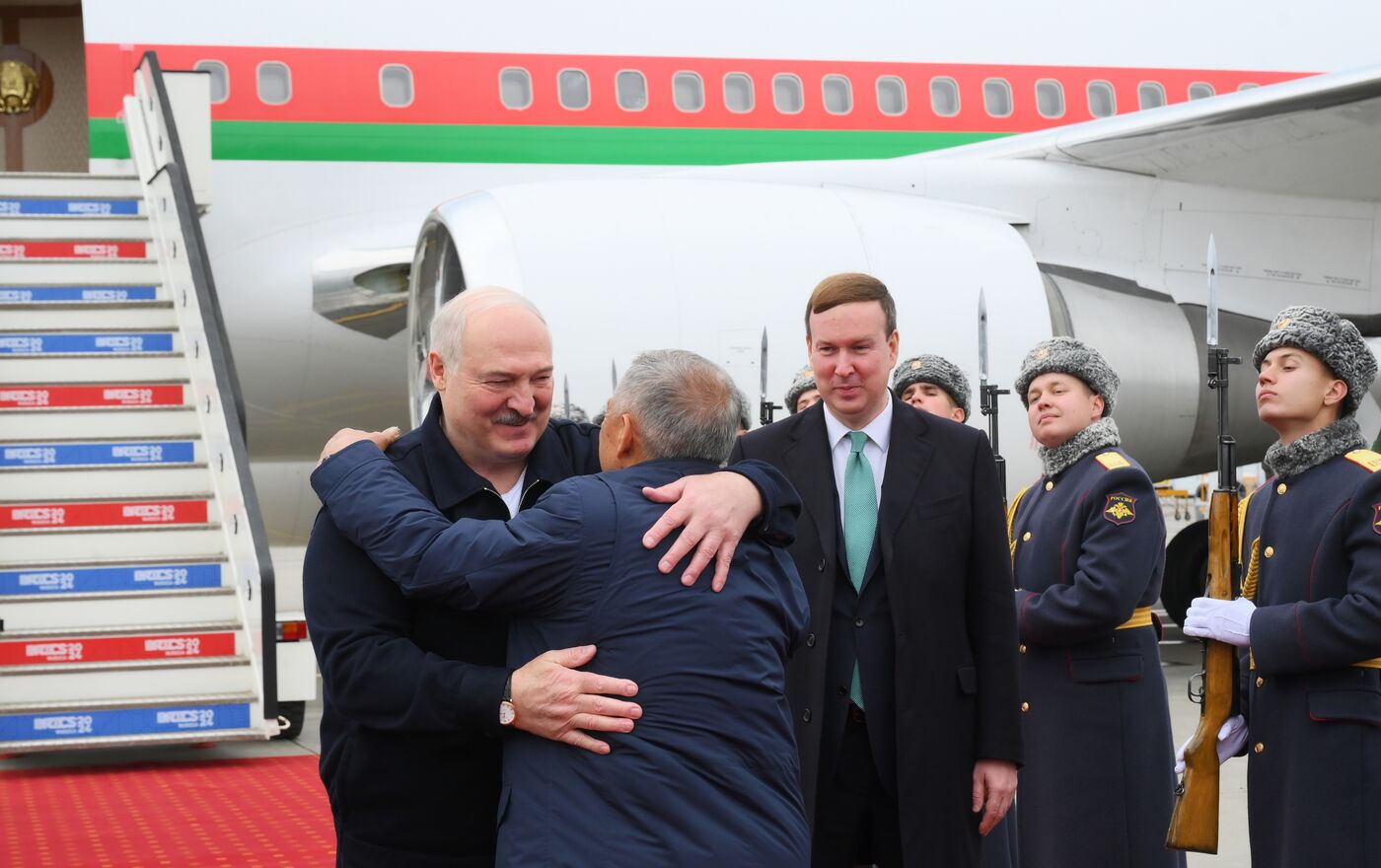 16th BRICS summit. President of Belarus Alexander Lukashenko arrives in Kazan