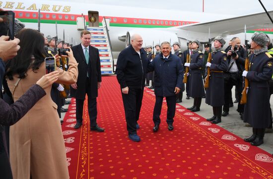 16th BRICS summit. President of Belarus Alexander Lukashenko arrives in Kazan