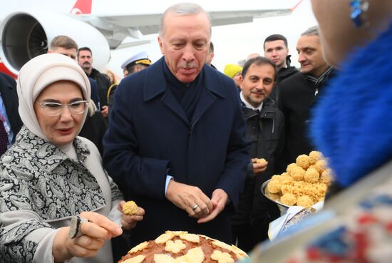 16th BRICS Summit. President of Turkiye Recep Tayyip Erdogan arrives in Kazan