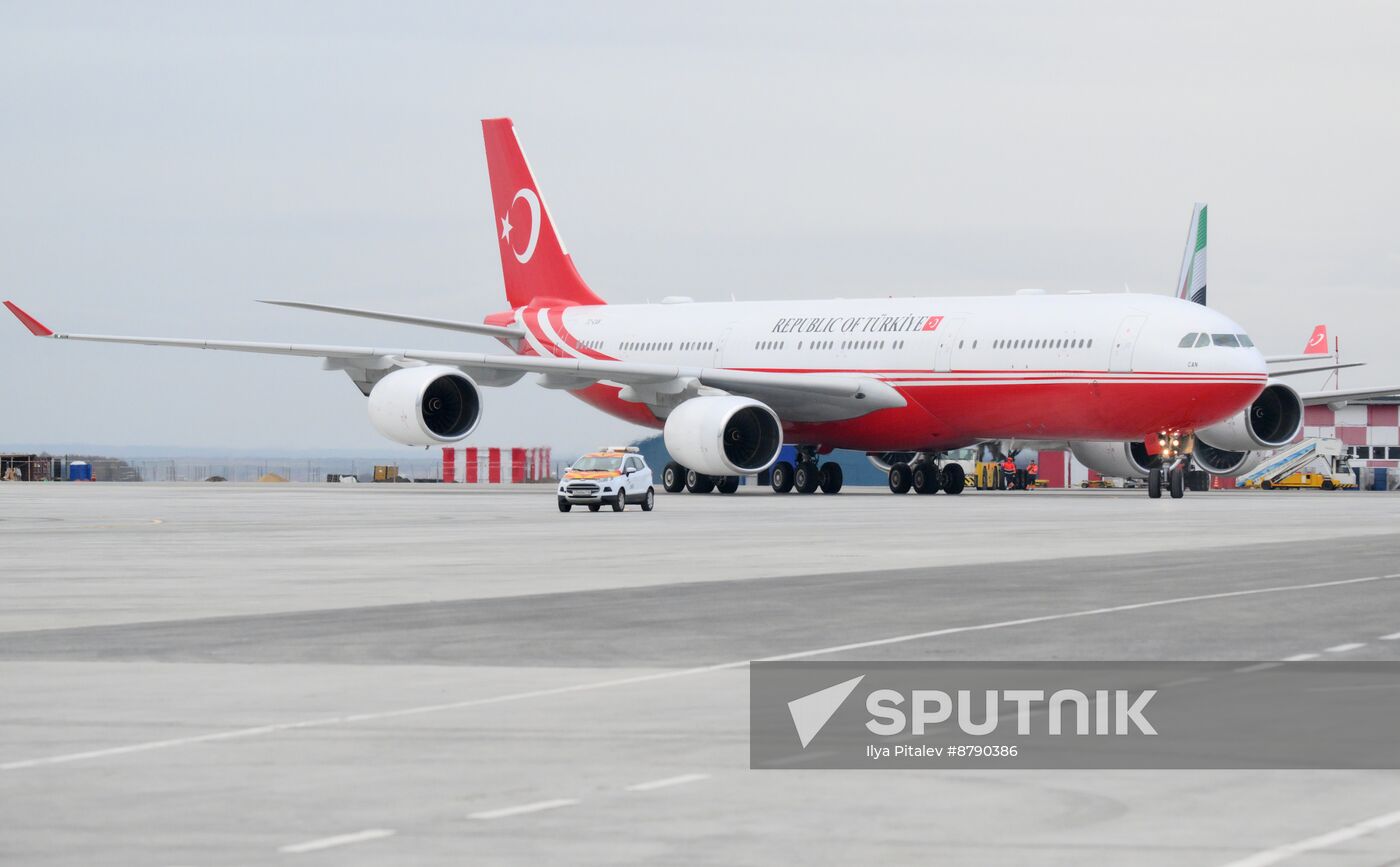 16th BRICS Summit. President of Turkiye Recep Tayyip Erdogan arrives in Kazan