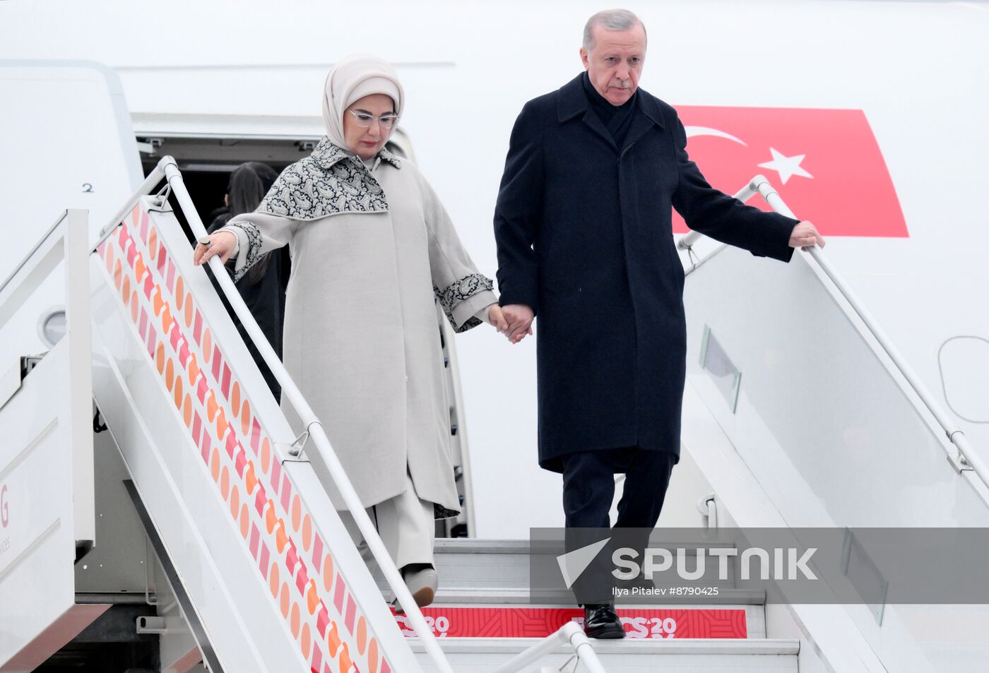 16th BRICS Summit. President of Turkiye Recep Tayyip Erdogan arrives in Kazan