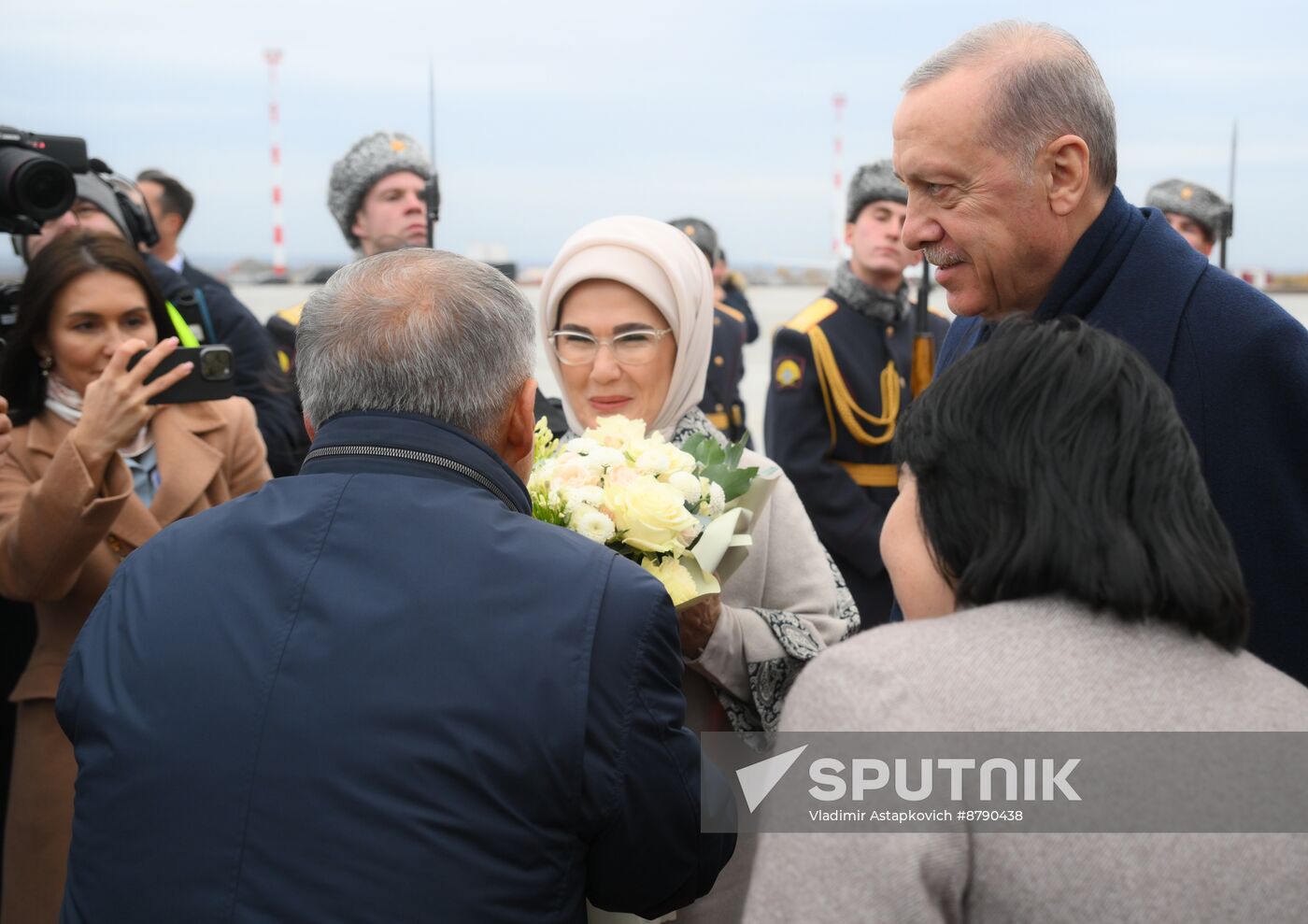 16th BRICS Summit. President of Turkiye Recep Tayyip Erdogan arrives in Kazan