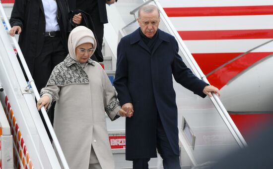 16th BRICS Summit. President of Turkiye Recep Tayyip Erdogan arrives in Kazan