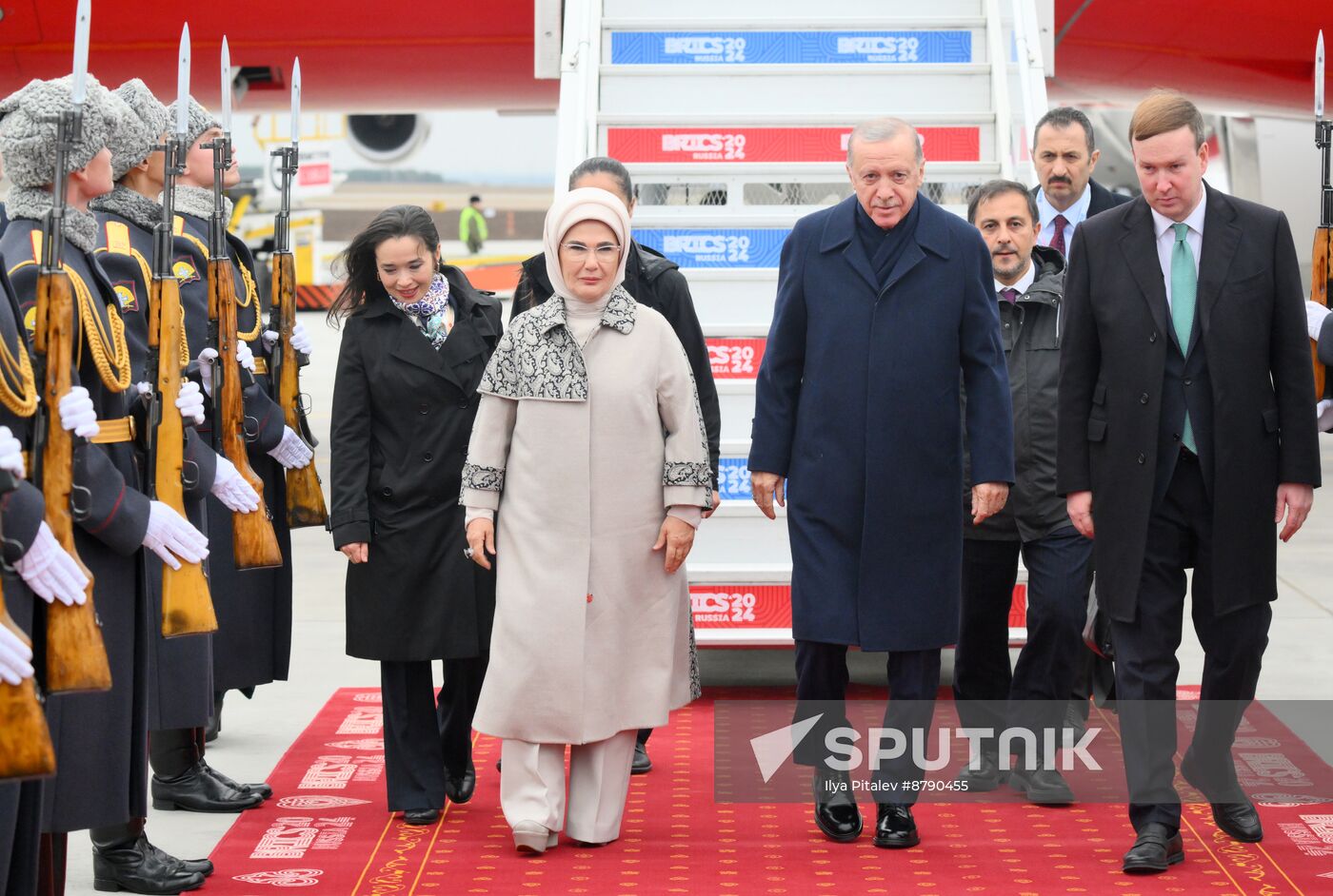 16th BRICS Summit. President of Turkiye Recep Tayyip Erdogan arrives in Kazan