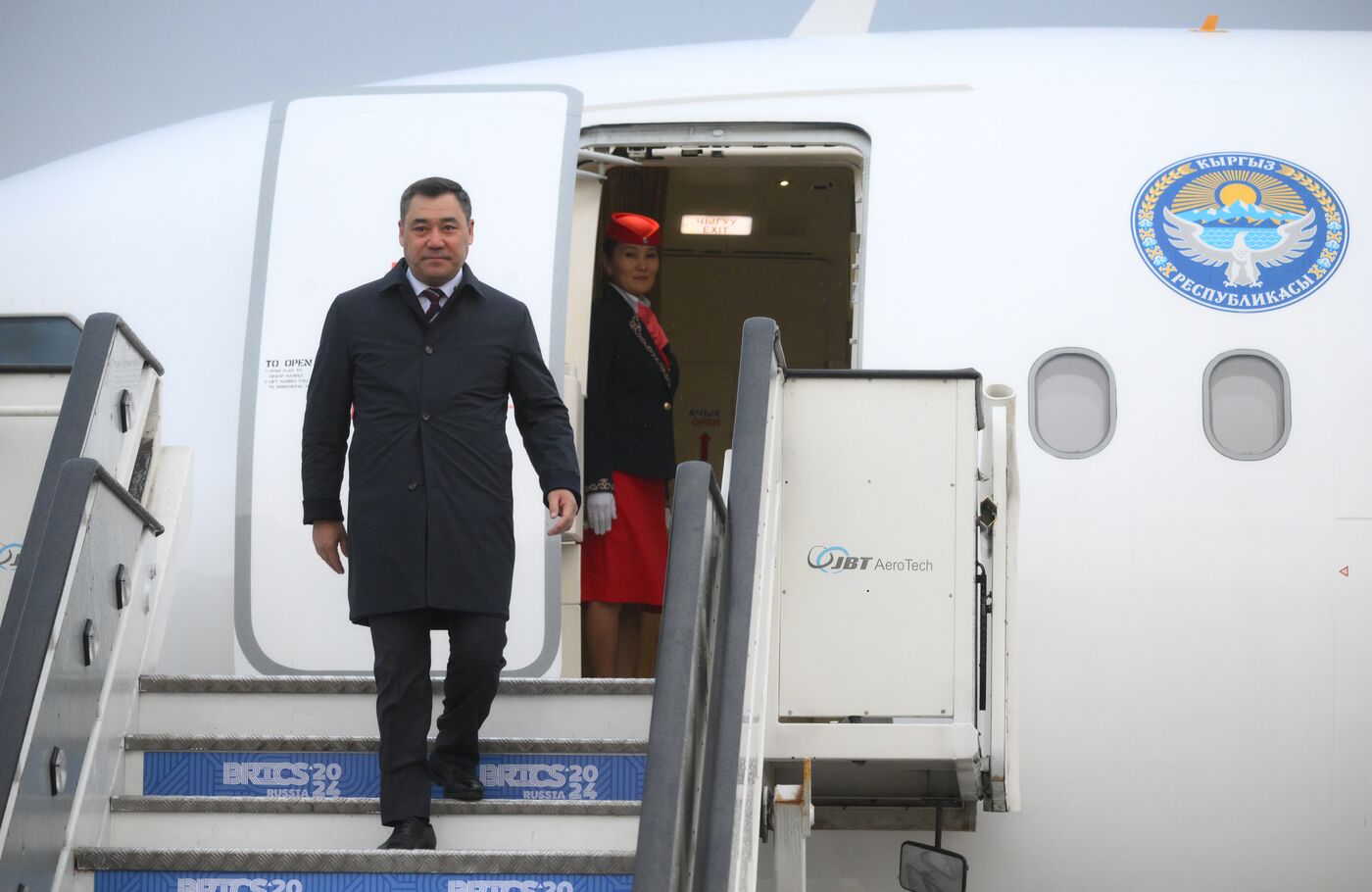 16th BRICS Summit. President of Kyrgyzstan Sadyr Japarov arrives in Kazan