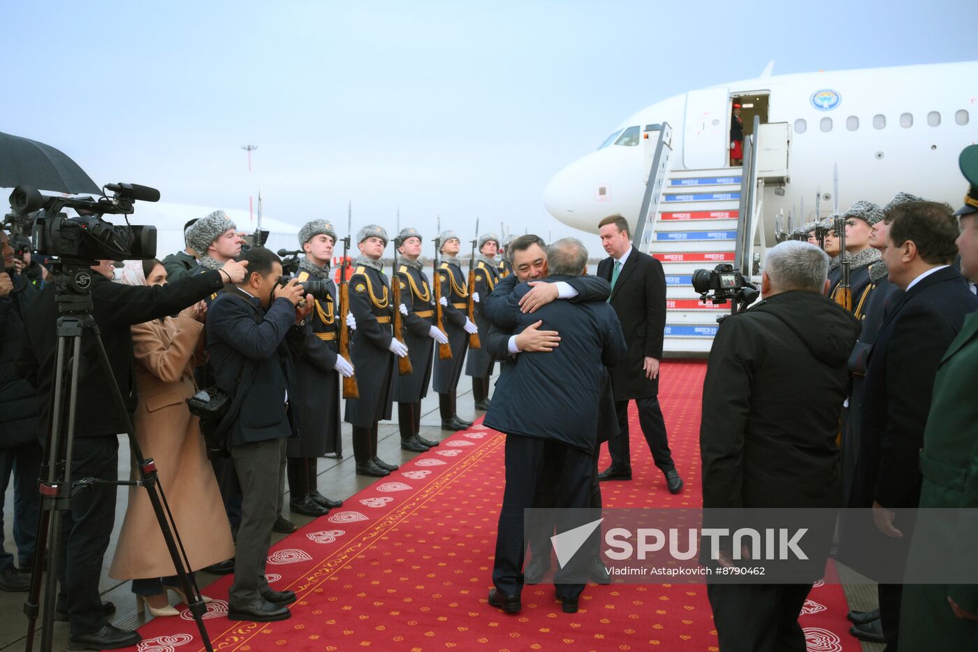 16th BRICS Summit. President of Kyrgyzstan Sadyr Japarov arrives in Kazan