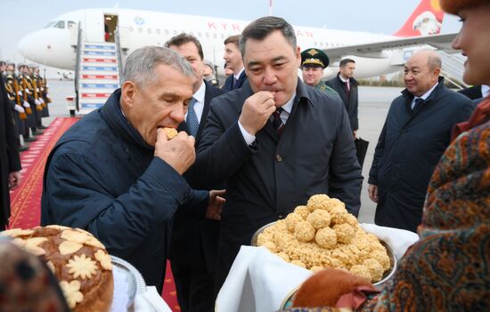 16th BRICS Summit. President of Kyrgyzstan Sadyr Japarov arrives in Kazan