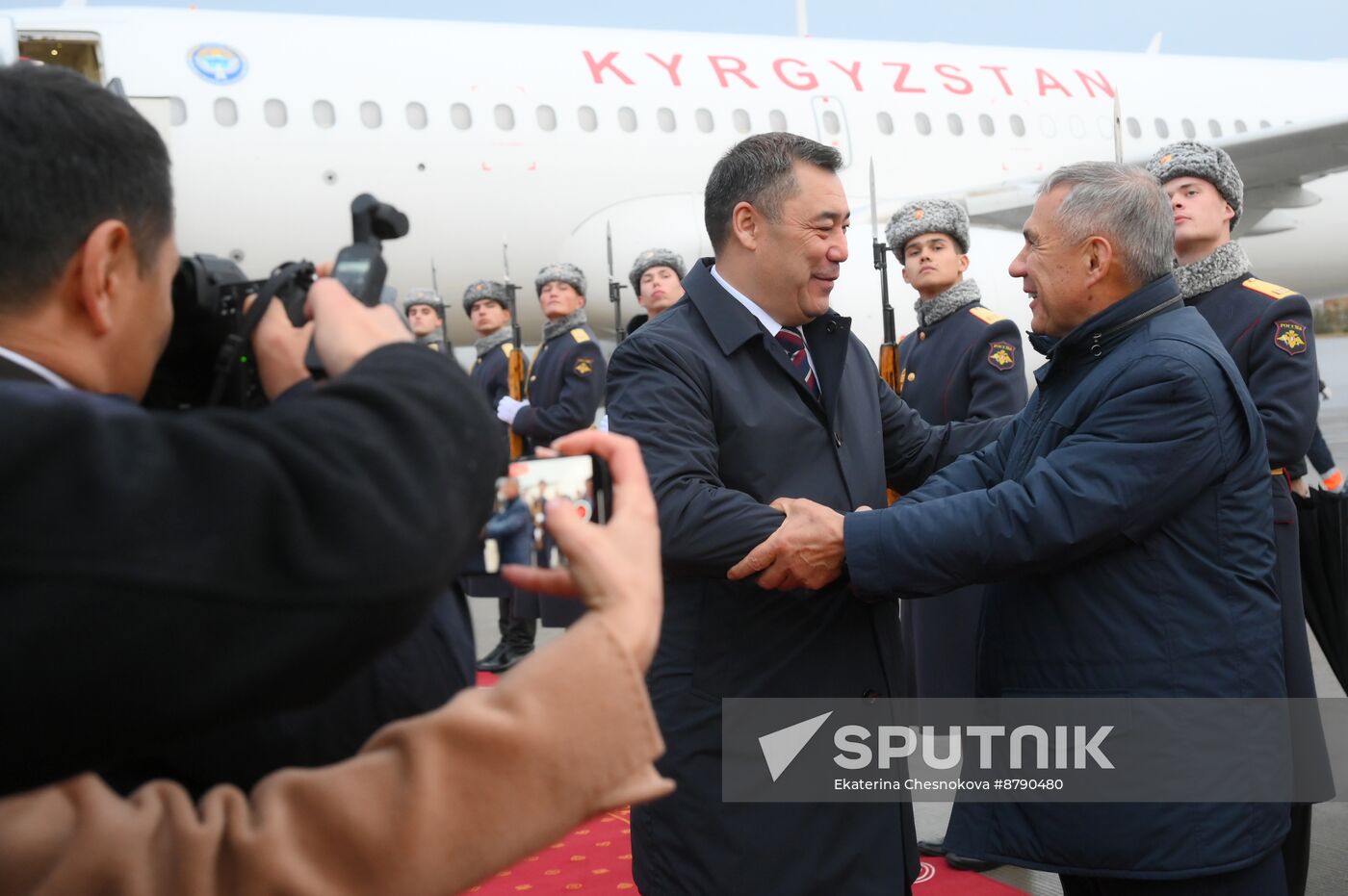 16th BRICS Summit. President of Kyrgyzstan Sadyr Japarov arrives in Kazan