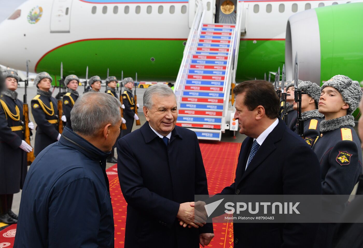 16th BRICS Summit. President of Uzbekistan Shavkat Mirziyoyev arrives in Kazan