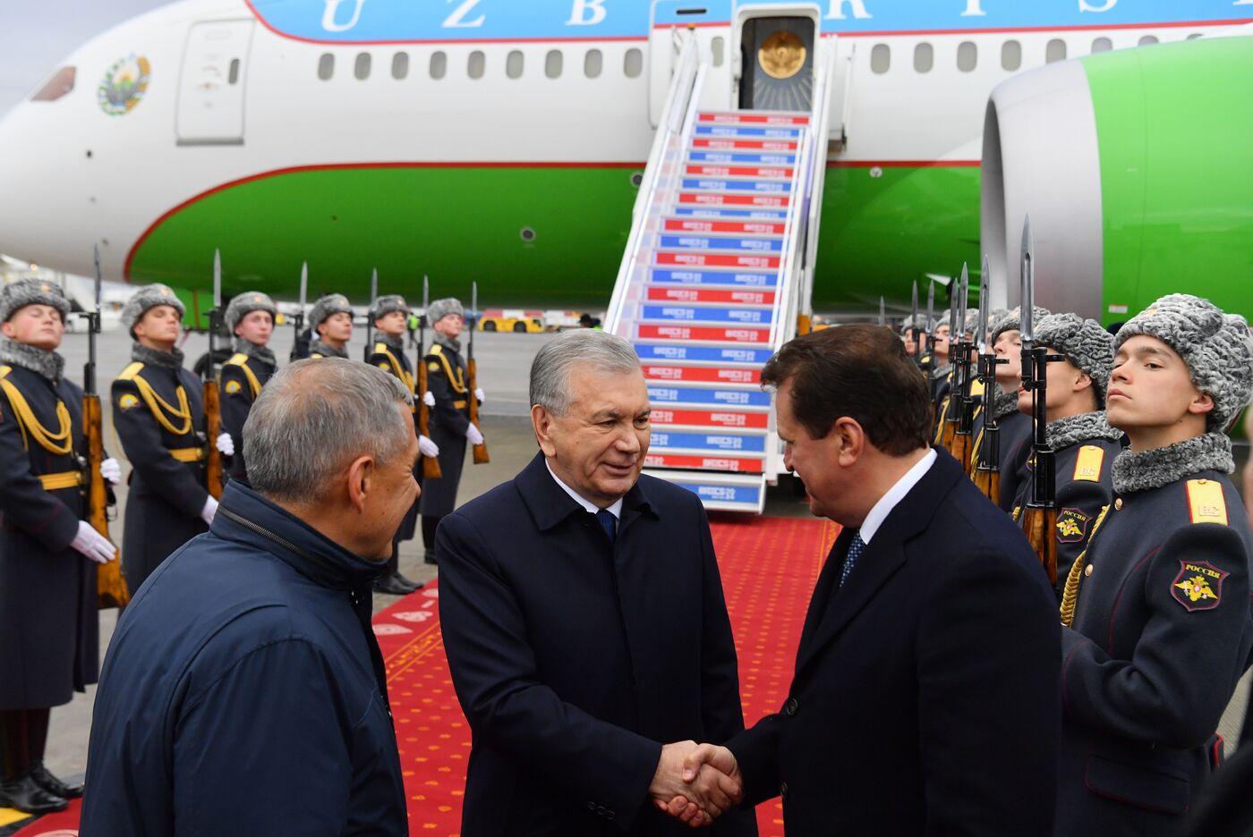 16th BRICS Summit. President of Uzbekistan Shavkat Mirziyoyev arrives in Kazan