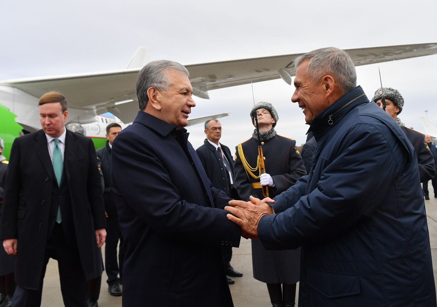 16th BRICS Summit. President of Uzbekistan Shavkat Mirziyoyev arrives in Kazan