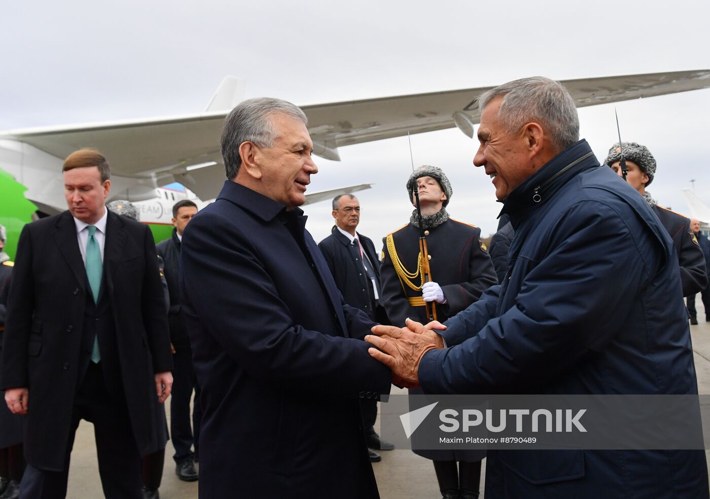 16th BRICS Summit. President of Uzbekistan Shavkat Mirziyoyev arrives in Kazan