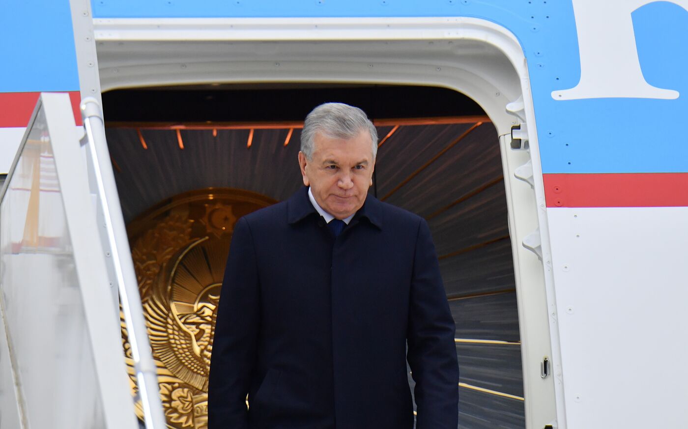 16th BRICS Summit. President of Uzbekistan Shavkat Mirziyoyev arrives in Kazan