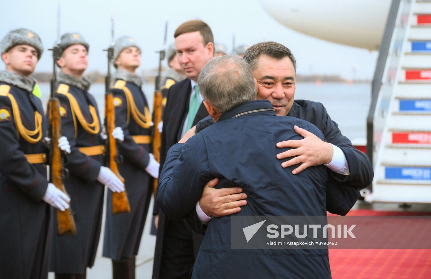 16th BRICS Summit. President of Kyrgyzstan Sadyr Japarov arrives in Kazan