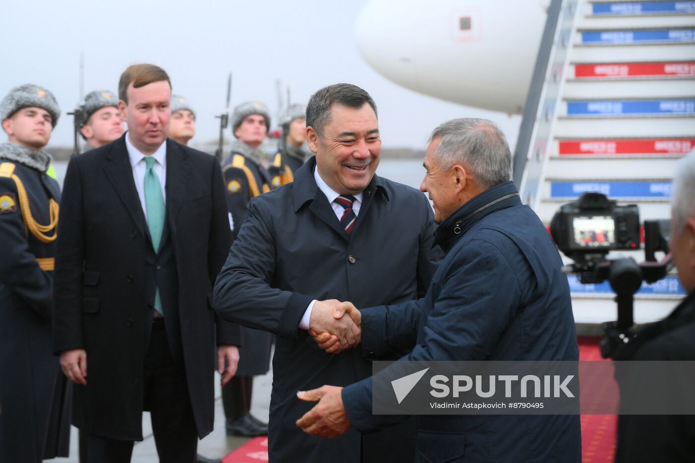 16th BRICS Summit. President of Kyrgyzstan Sadyr Japarov arrives in Kazan