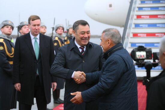 16th BRICS Summit. President of Kyrgyzstan Sadyr Japarov arrives in Kazan