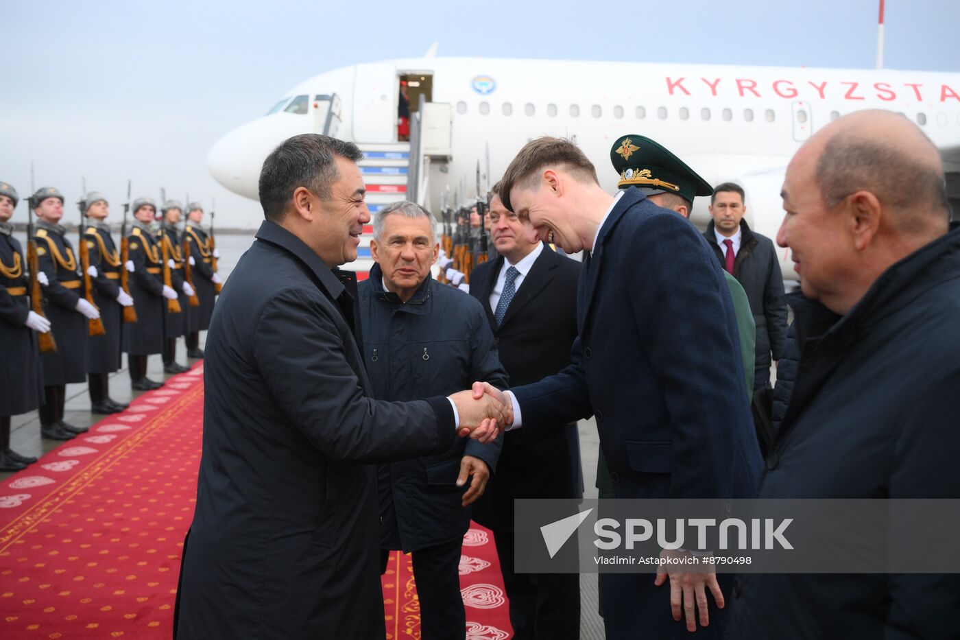 16th BRICS Summit. President of Kyrgyzstan Sadyr Japarov arrives in Kazan