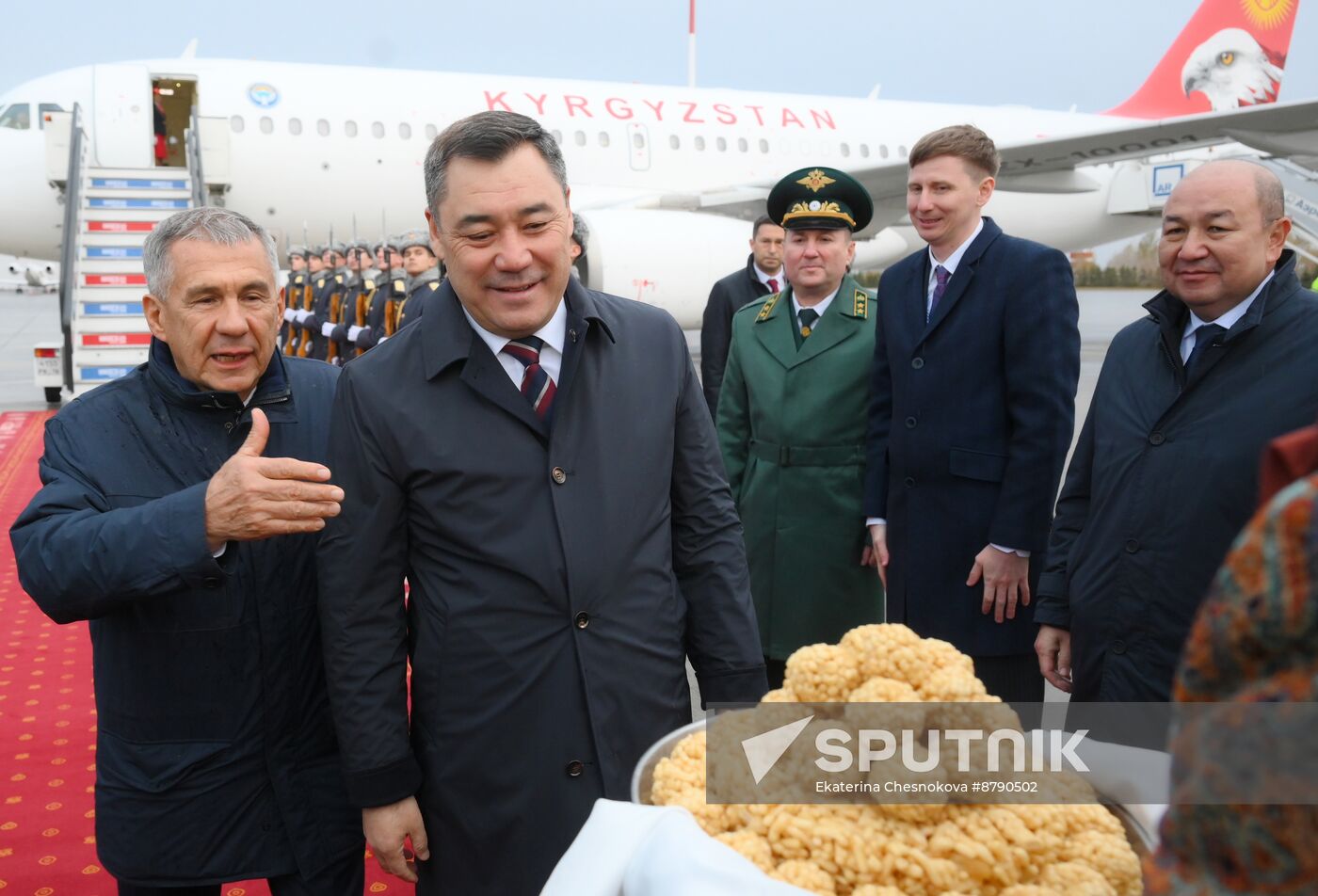 16th BRICS Summit. President of Kyrgyzstan Sadyr Japarov arrives in Kazan