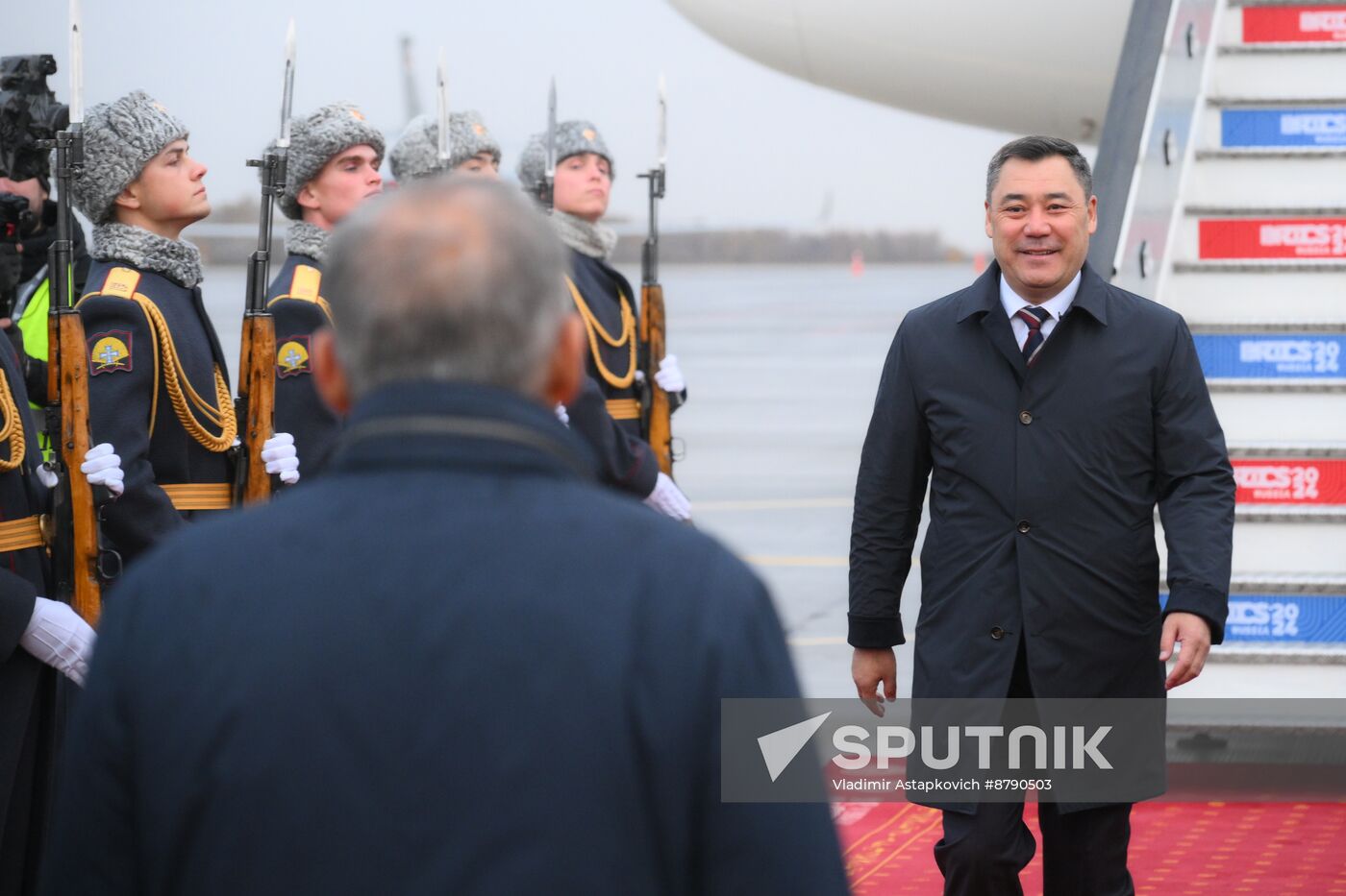 16th BRICS Summit. President of Kyrgyzstan Sadyr Japarov arrives in Kazan