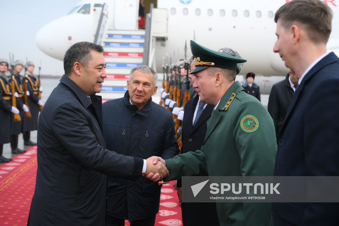 16th BRICS Summit. President of Kyrgyzstan Sadyr Japarov arrives in Kazan