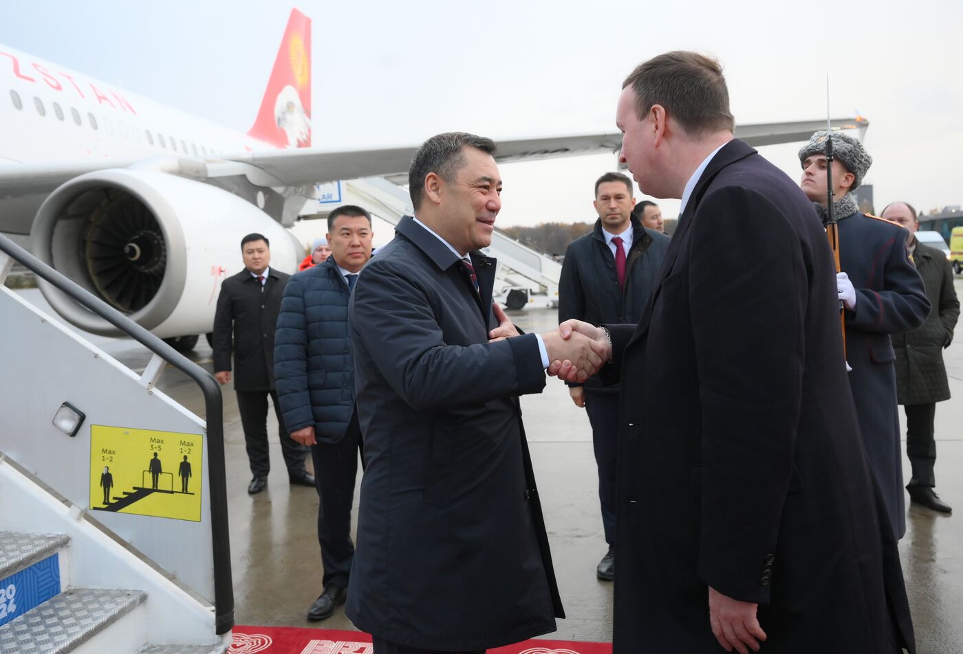 16th BRICS Summit. President of Kyrgyzstan Sadyr Japarov arrives in Kazan