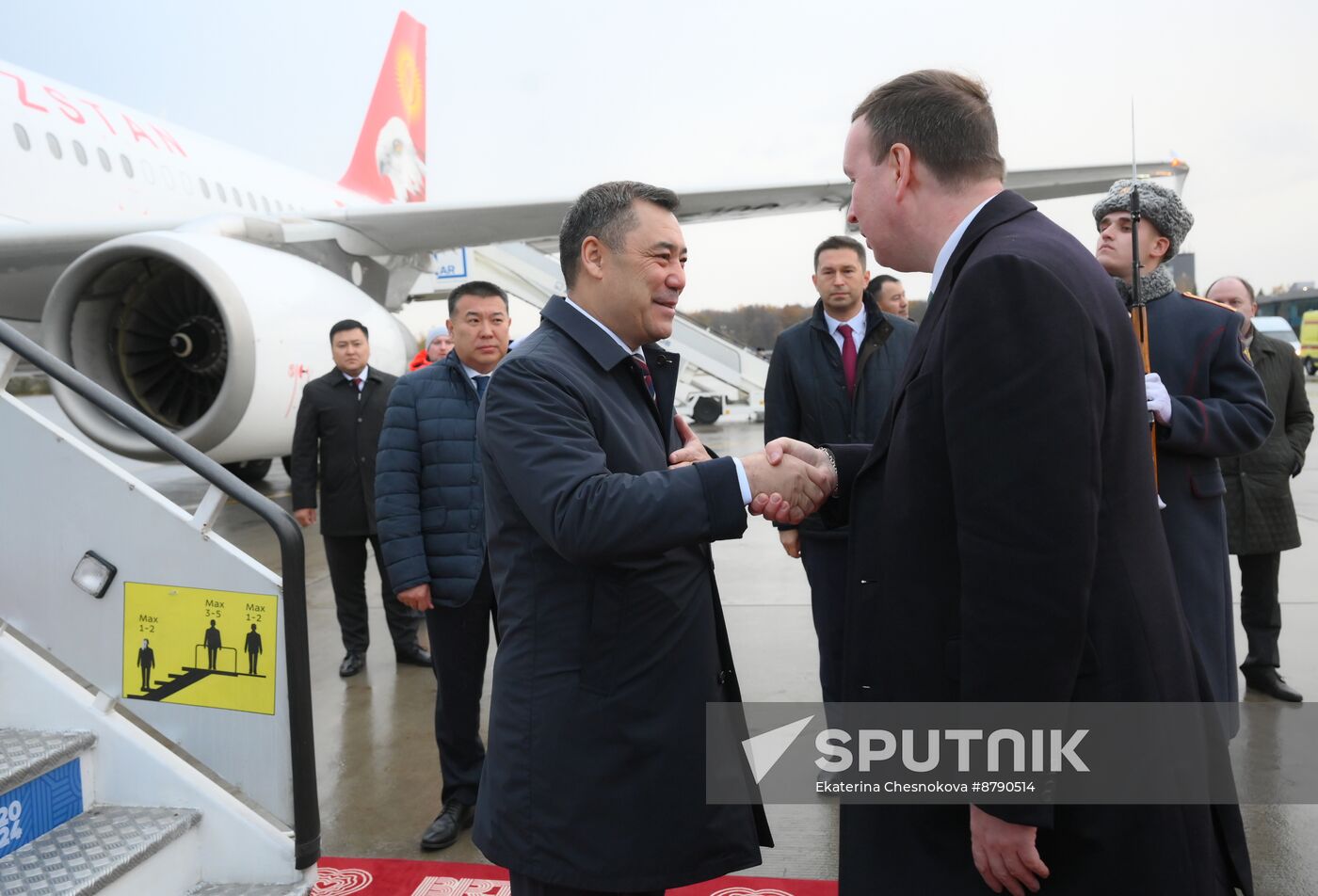 16th BRICS Summit. President of Kyrgyzstan Sadyr Japarov arrives in Kazan