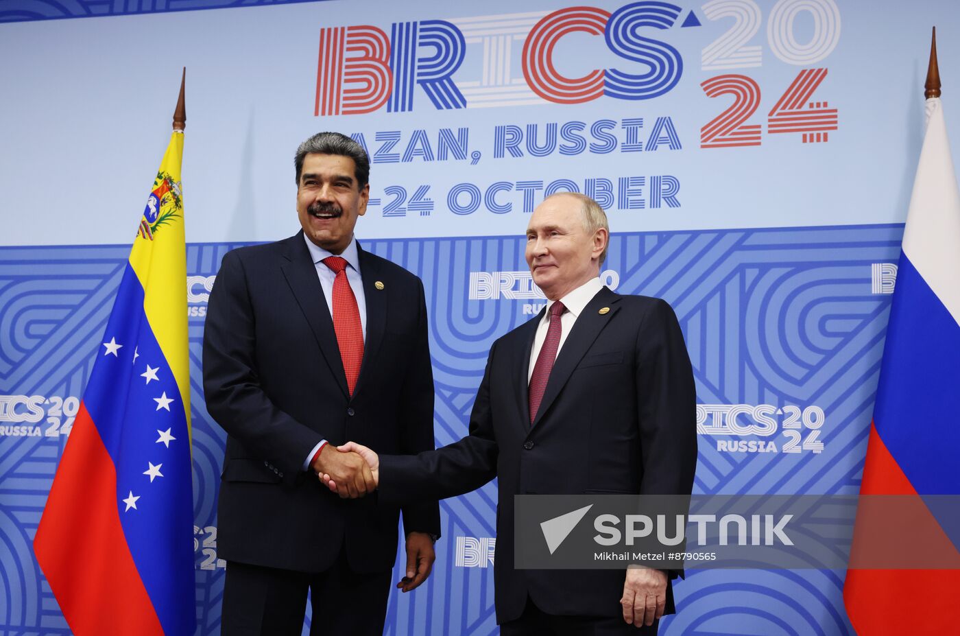 16th BRICS Summit. President of Russia Vladimir Putin meets with President of Venezuela Nicolas Maduro