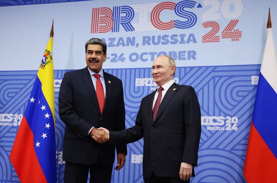 16th BRICS Summit. President of Russia Vladimir Putin meets with President of Venezuela Nicolas Maduro