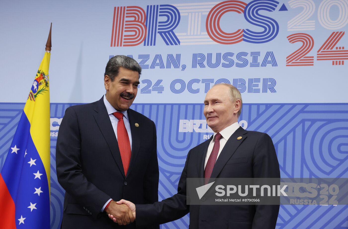 16th BRICS Summit. President of Russia Vladimir Putin meets with President of Venezuela Nicolas Maduro