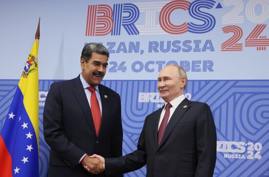 16th BRICS Summit. President of Russia Vladimir Putin meets with President of Venezuela Nicolas Maduro