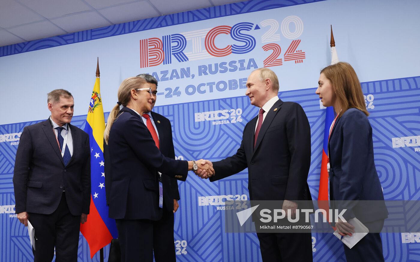 16th BRICS Summit. President of Russia Vladimir Putin meets with President of Venezuela Nicolas Maduro