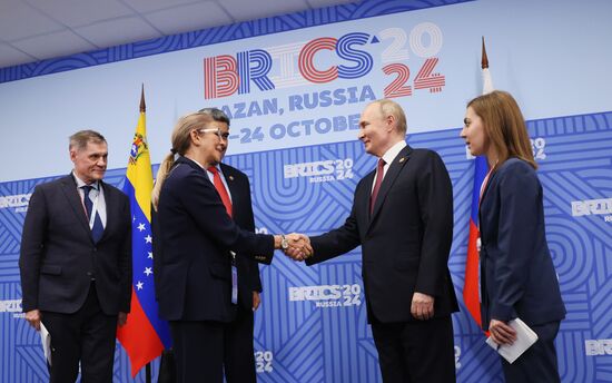 16th BRICS Summit. President of Russia Vladimir Putin meets with President of Venezuela Nicolas Maduro