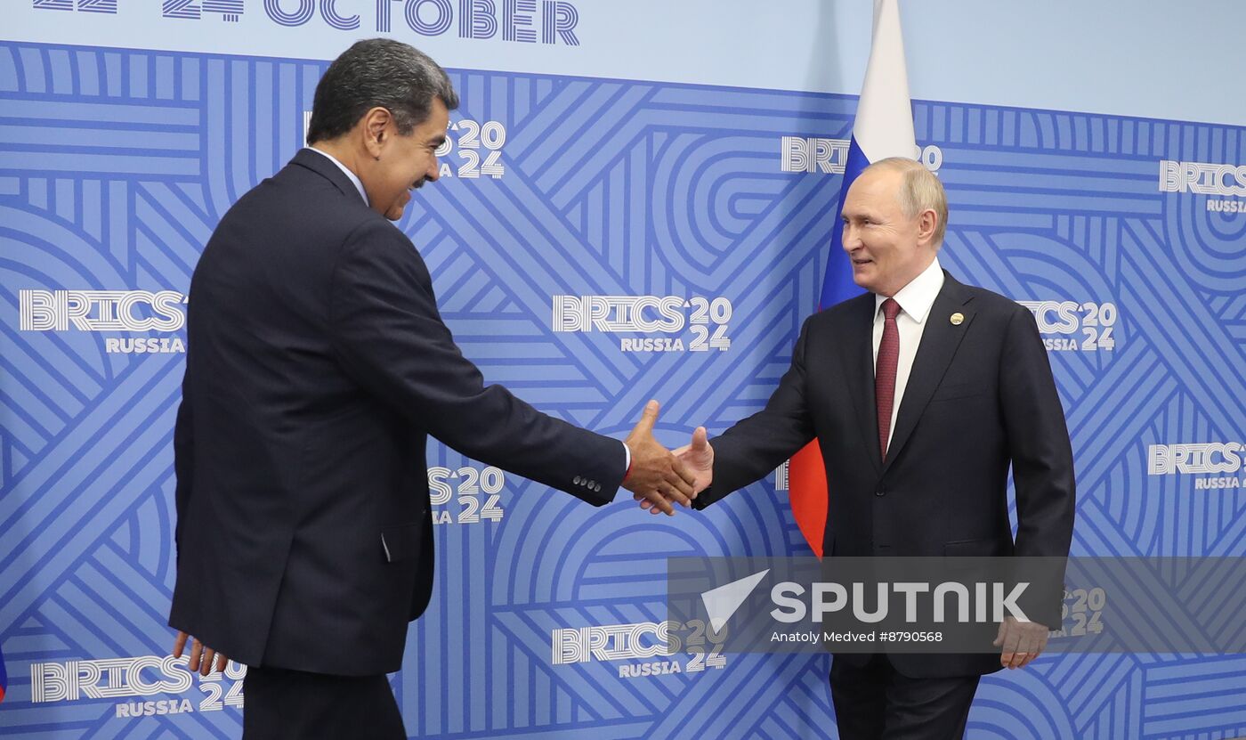 16th BRICS Summit. President of Russia Vladimir Putin meets with President of Venezuela Nicolas Maduro