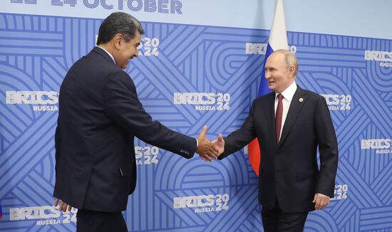 16th BRICS Summit. President of Russia Vladimir Putin meets with President of Venezuela Nicolas Maduro