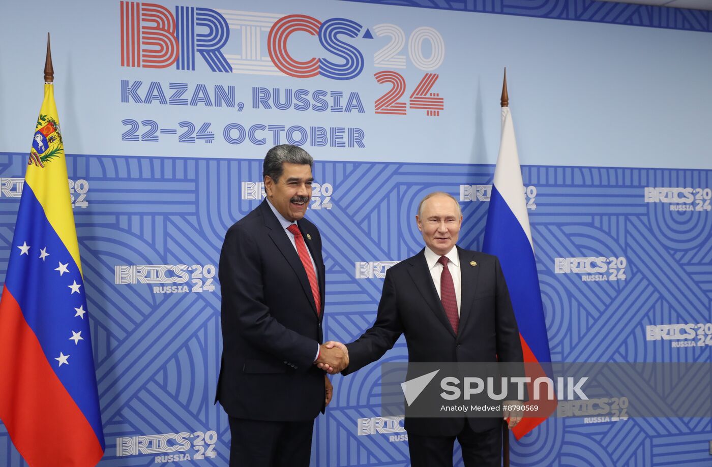 16th BRICS Summit. President of Russia Vladimir Putin meets with President of Venezuela Nicolas Maduro