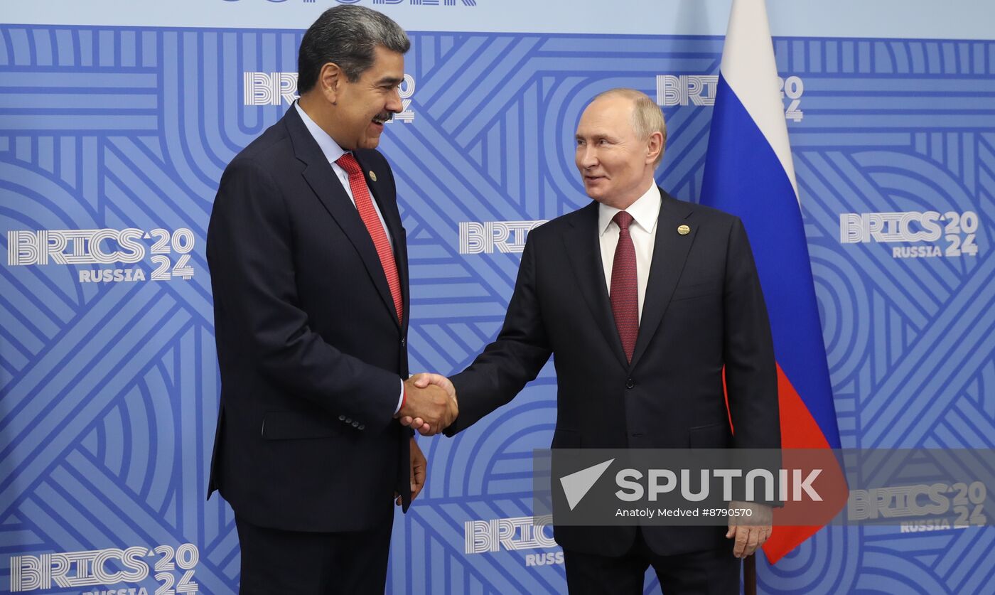 16th BRICS Summit. President of Russia Vladimir Putin meets with President of Venezuela Nicolas Maduro